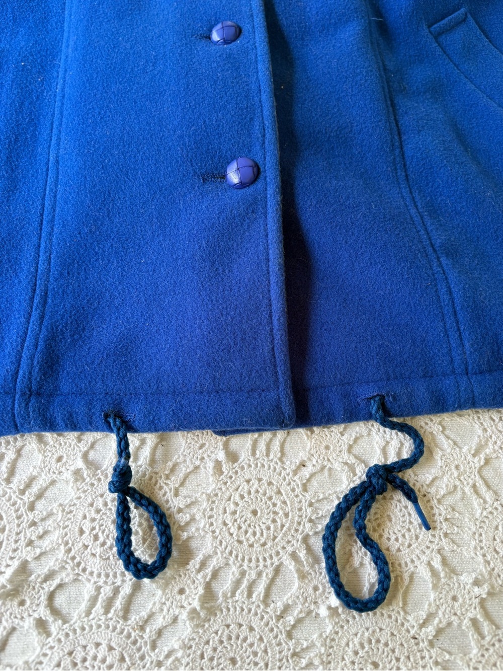 Vintage Wool Vest Coat Royal Blue Mackintosh Authentic XL - Picture 6 of 12